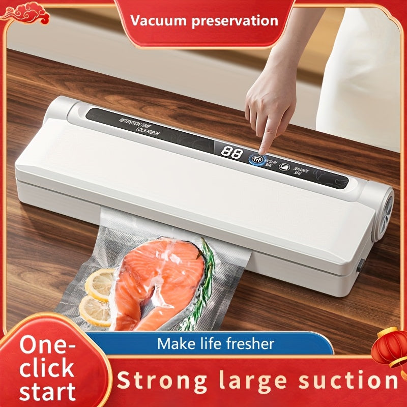 Yevropa standarti rozetkali 1 dona vakuum yopish mashinasi, oq ABS materialidan. Individually yopish mumkin, suyuqliklar vakuum bilan qadoqlanmaydi. 40 yoki 80 ta paket spetsifikatsiyalarida mavjud.