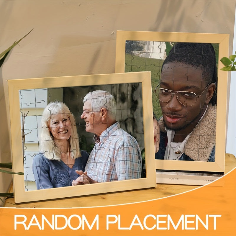 Create Your Own Photo Puzzle Frame with Wooden Blocks Personalized Gift