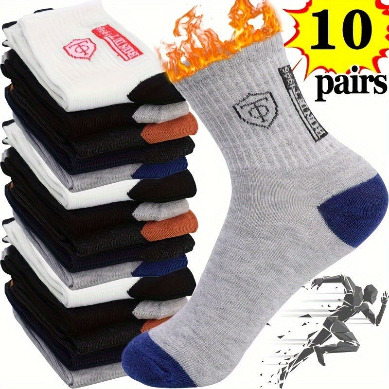 Men's Mid-Calf Socks Breathable Comfortable for Outdoor Sports and Business Wear