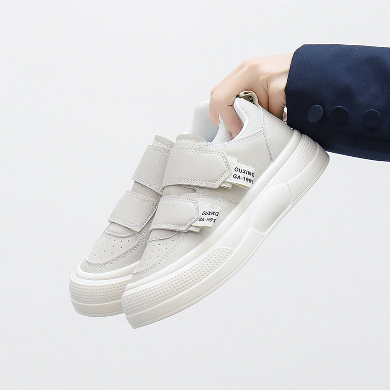 Women's White Sneakers Spring Thick Sole Athletic Casual Shoes