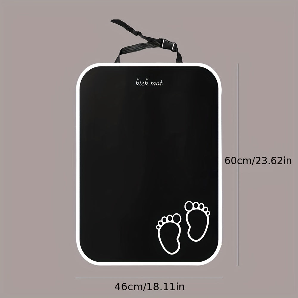 Protector de asiento trasero de coche de tela Oxford, alfombrilla antipatadas para vehículos, negro y blanco