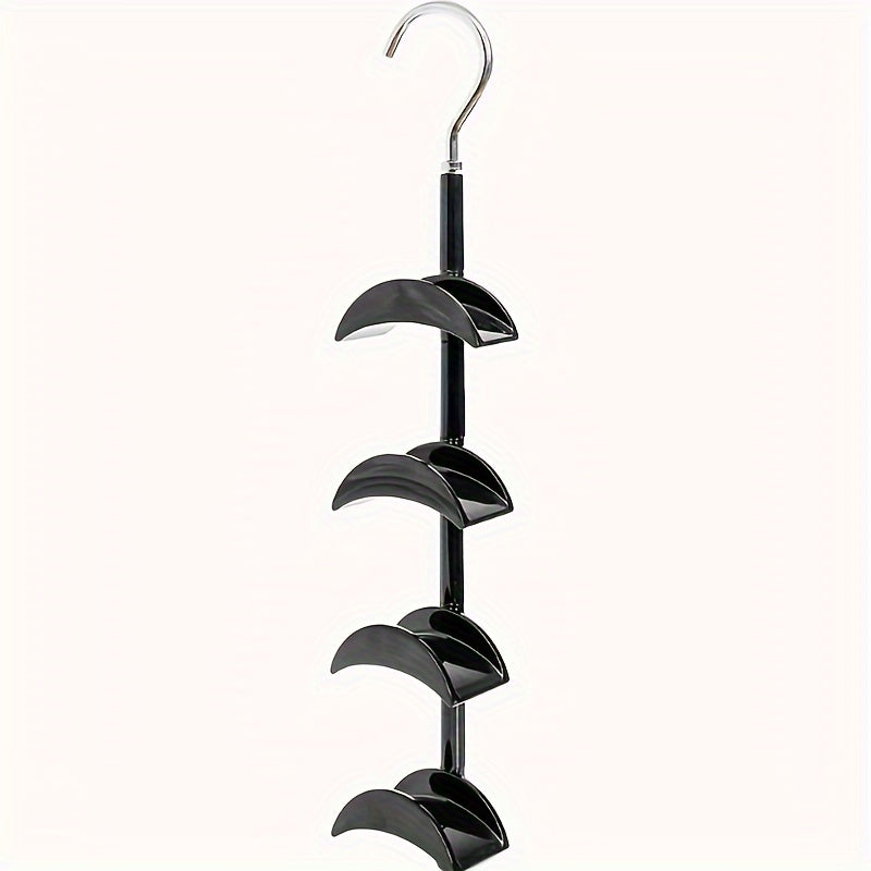 Iron Bag Hooks with Rotating Design, Portable Wardrobe Organizer for Ties Hats Scarves