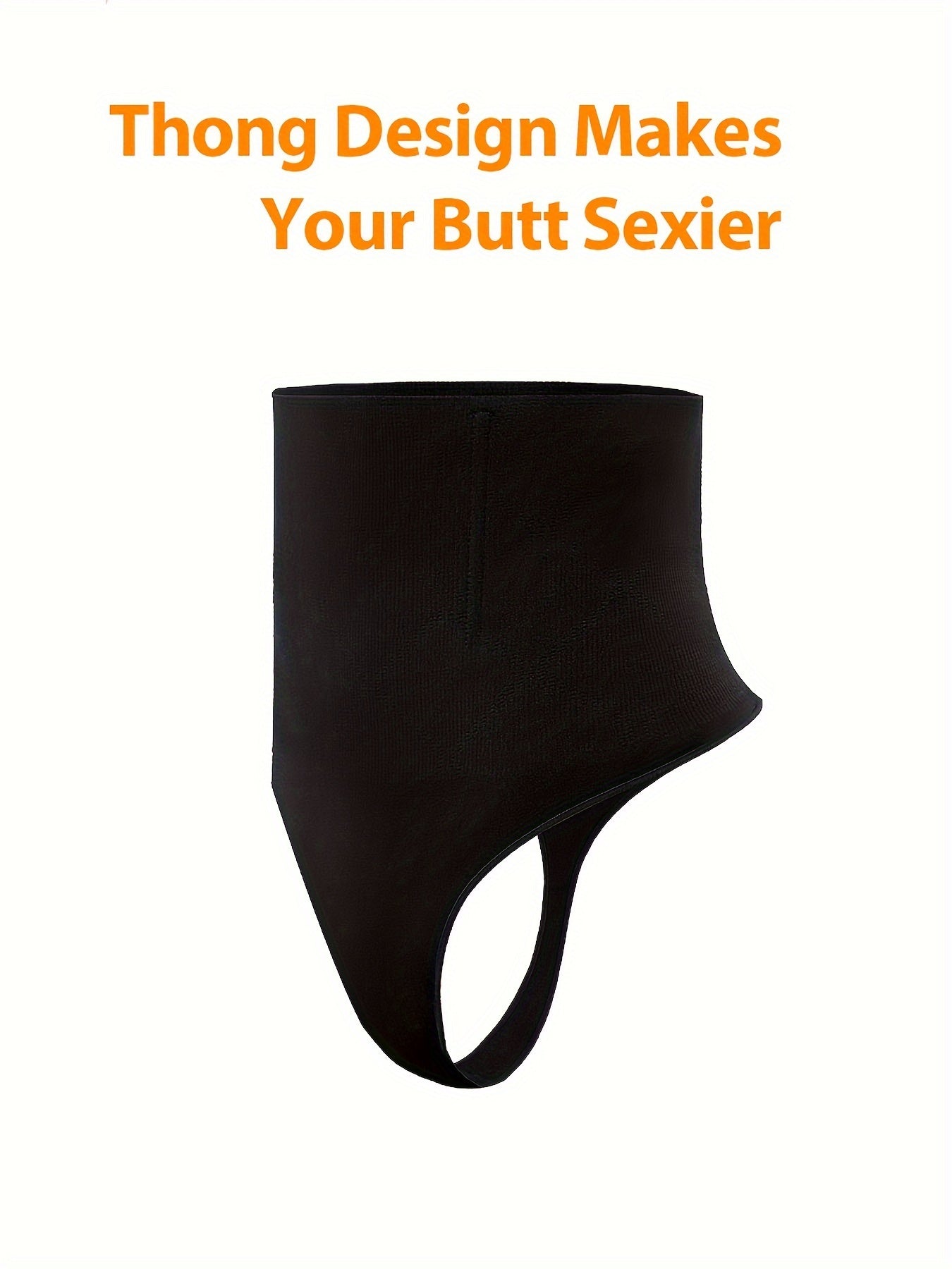 Women’s High-Waist Seamless Shaping Thong Tummy Control Nylon Blend