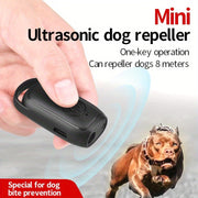 Mini Ultrasonic Dog Repeller with LED Light Rechargeable Battery and USB Power