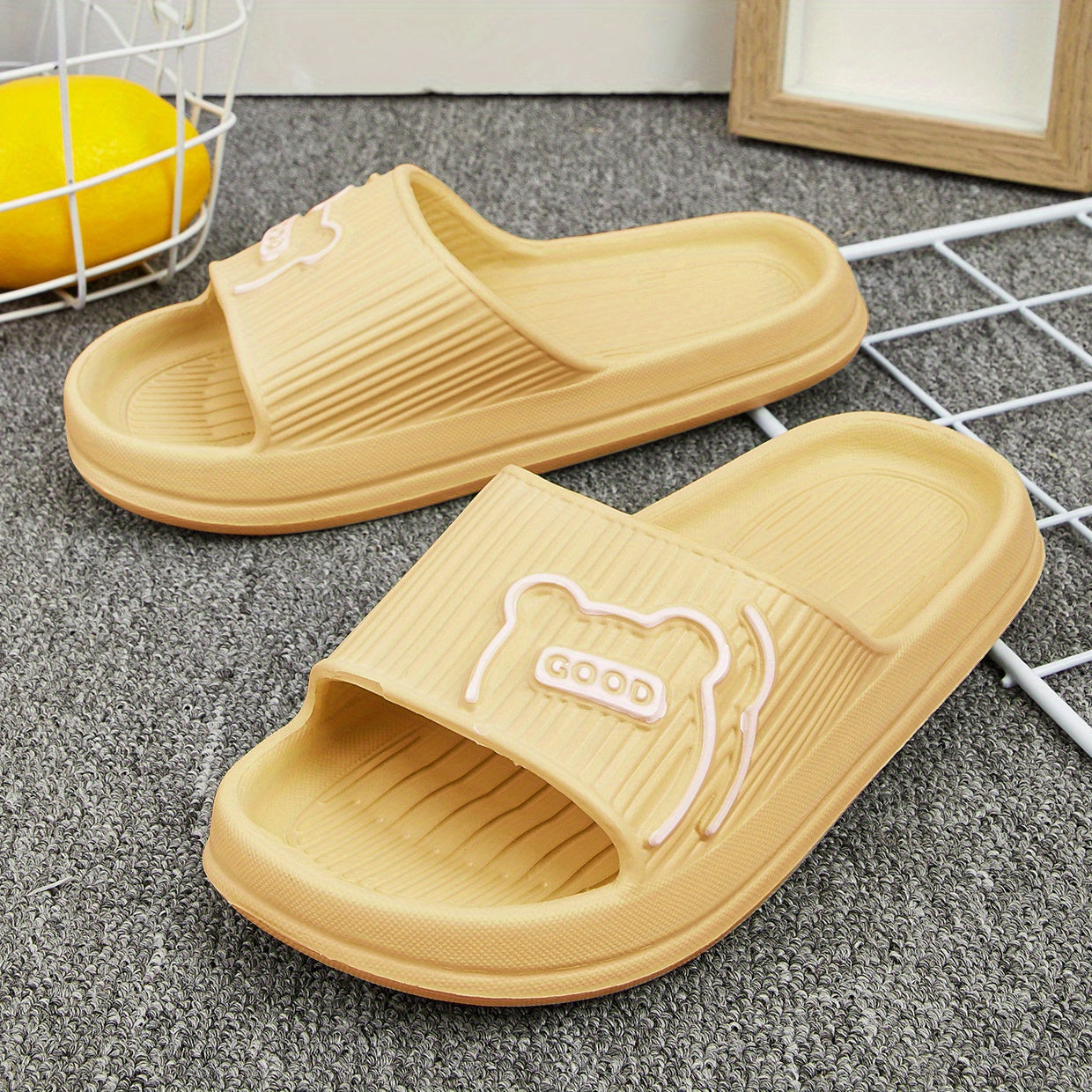 Kids Cartoon Slippers Non-Slip Lightweight Open Toe Indoor Shower Pool All Seasons