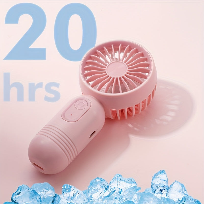 Handheld Fan Portable Mini USB Fan 3-Speed Adjustable Wind 500mAh Battery