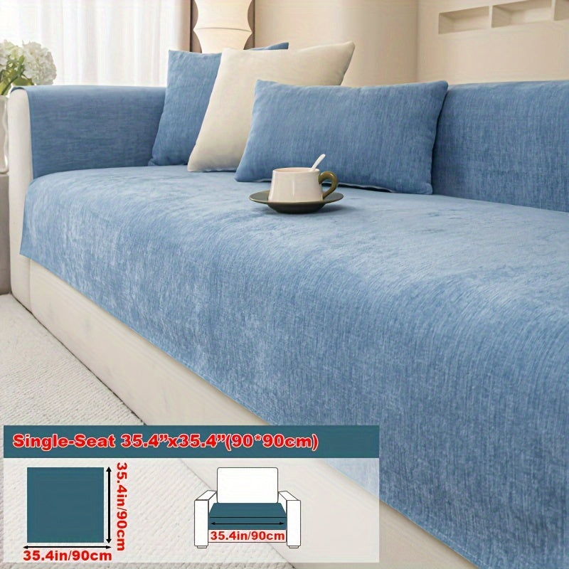 Chenille Sofa Cover for Armchairs and 4-Seater Sofas Pet-Friendly Non-Slip Machine Washable