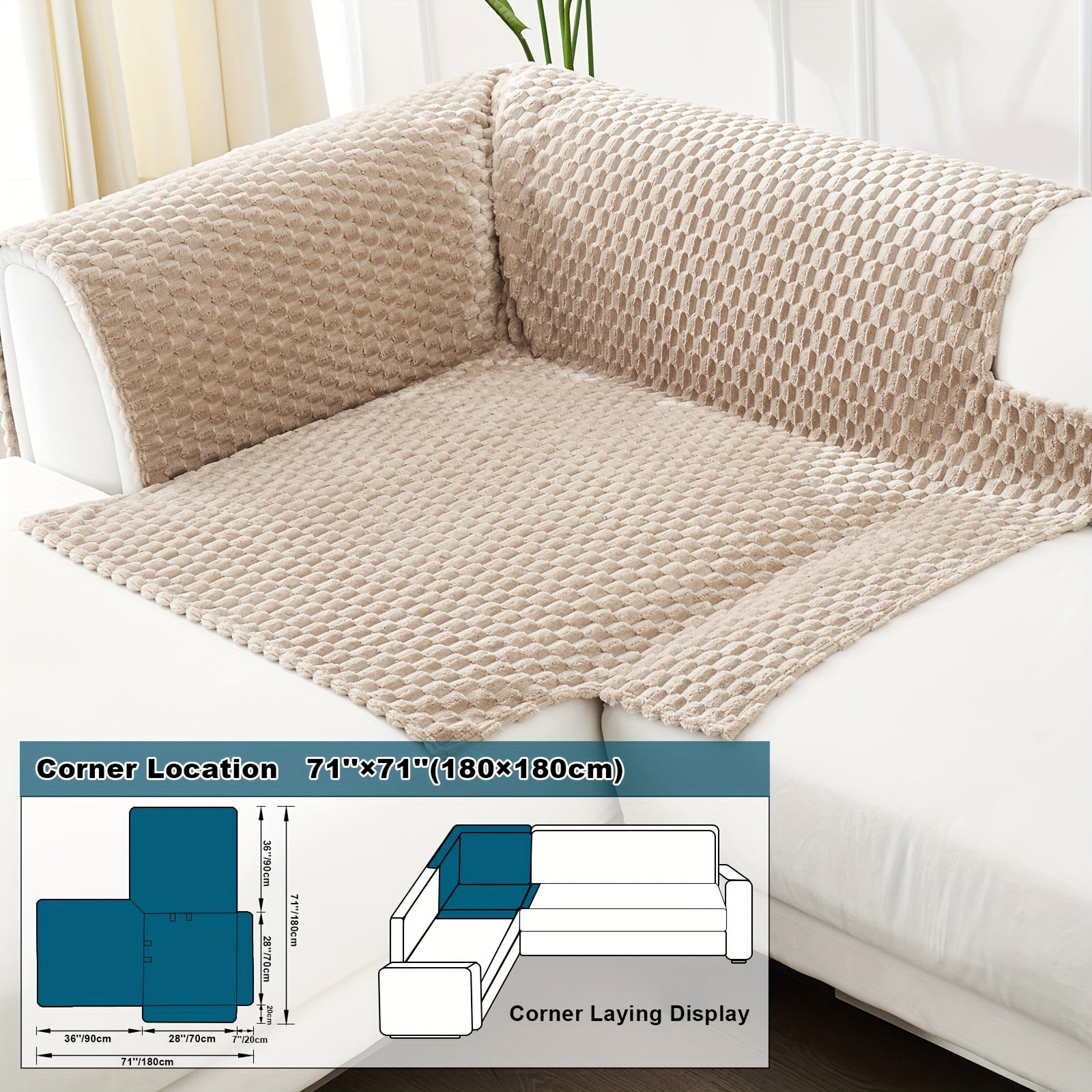 Мягкая бархатная подушка в виде сот для домашних животных, защитник дивана с нескользящим дизайном, подходит для декора спальни, офиса и гостиной.