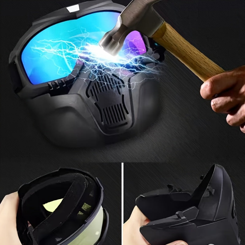 To'liq yuzli HD niqob 4 rangda - Ko'p funksiyali, shamol o'tkazmaydigan, sozlanadigan tasmalarga ega. Tashqi sportlar, velosipedda yurish va sanoat ishlari uchun ideal.