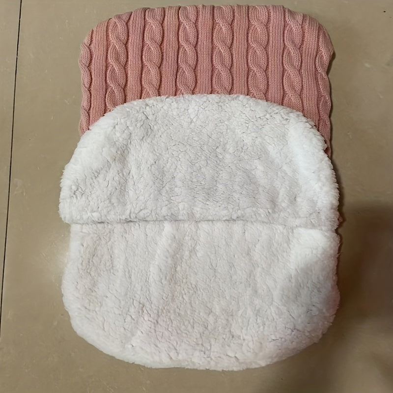 Baby Fleece Bag for Infants Thick Knitted Warm Stroller Bag