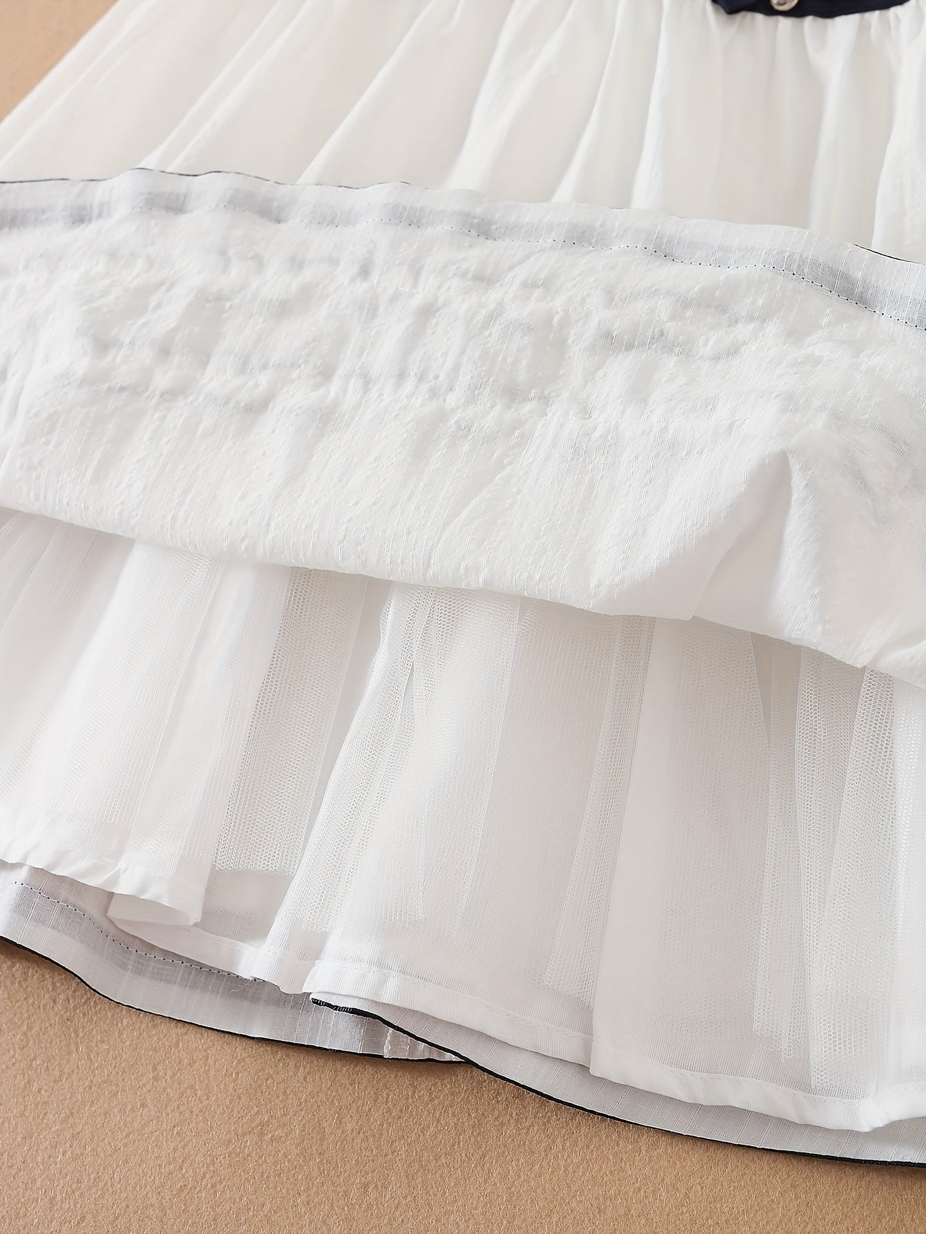 Girls Summer Cotton Princess Dress White Short Sleeve Elegant Kids Dress for Special Occasions