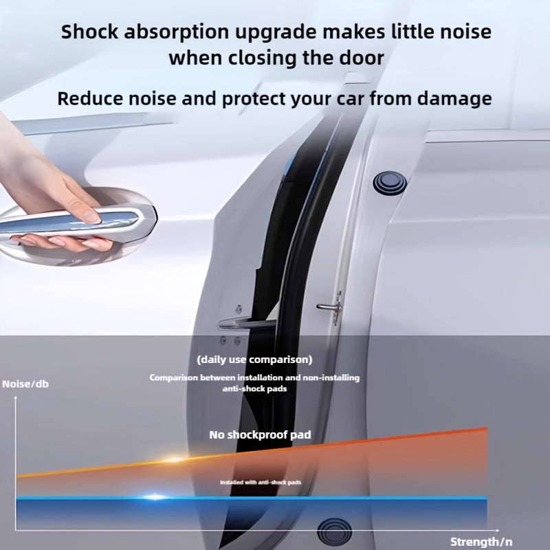 12 dona o'z-o'zidan yopishadigan silikondan eshik shokini yutuvchi qopqoq ovoqinsizlik uchun