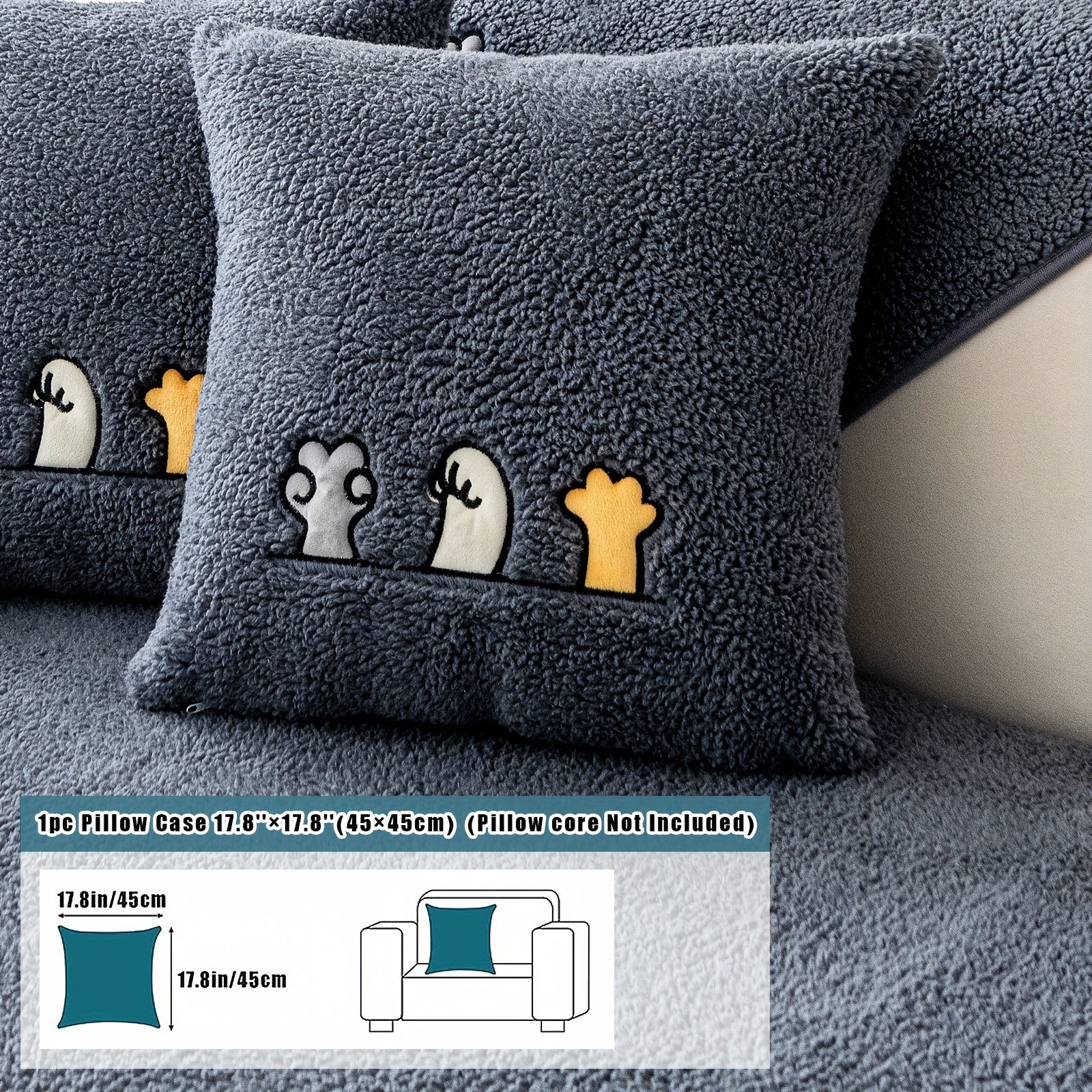 Плюшевый чехол на диван Sherpa, противоскользящий, защитный чехол для мебели для домашних животных для гостиной