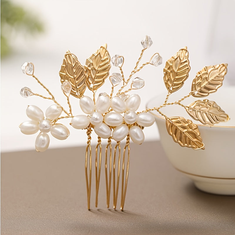 Handmade Pearl Hair Comb for Wedding Bridal Hair Accessory
