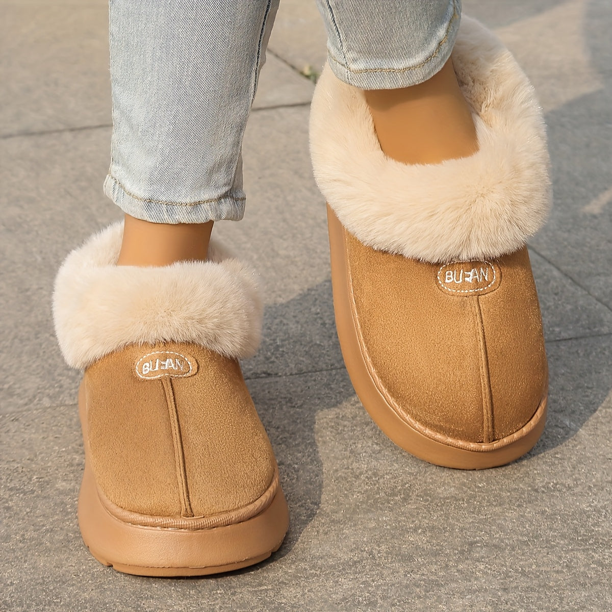 Женские зимние сапоги на fleece-утеплителе, однотонные, повседневные, водонепроницаемые, зимняя обувь