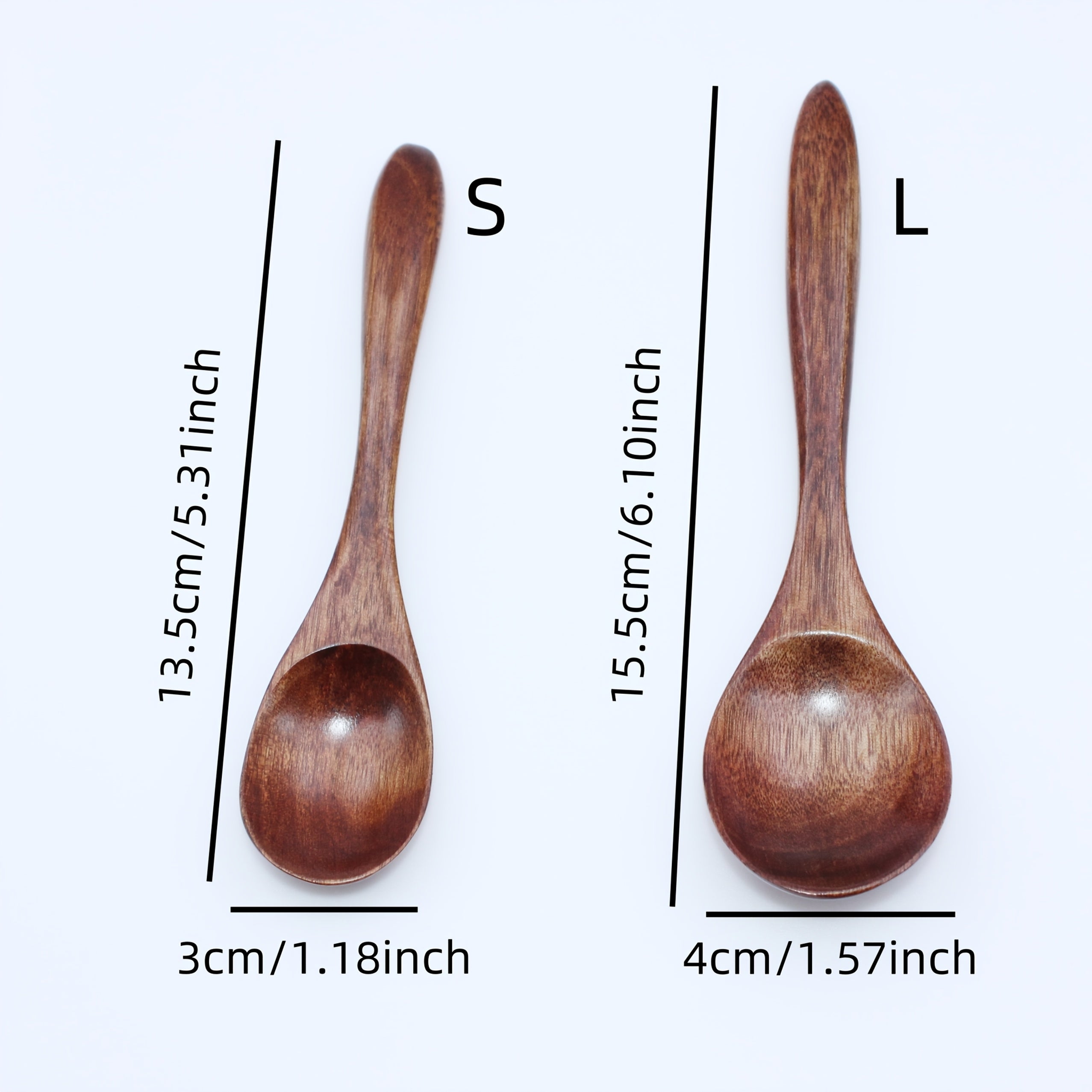 Handcrafted Solid Wood Dessert and Salad Spoon Set for Kitchen Decor