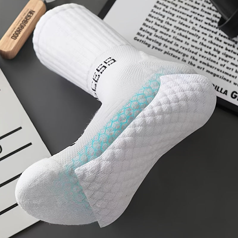 Men's Long Socks 8 Pairs Autumn Winter Thick Towel Bottom Sweat-Absorbing Knit