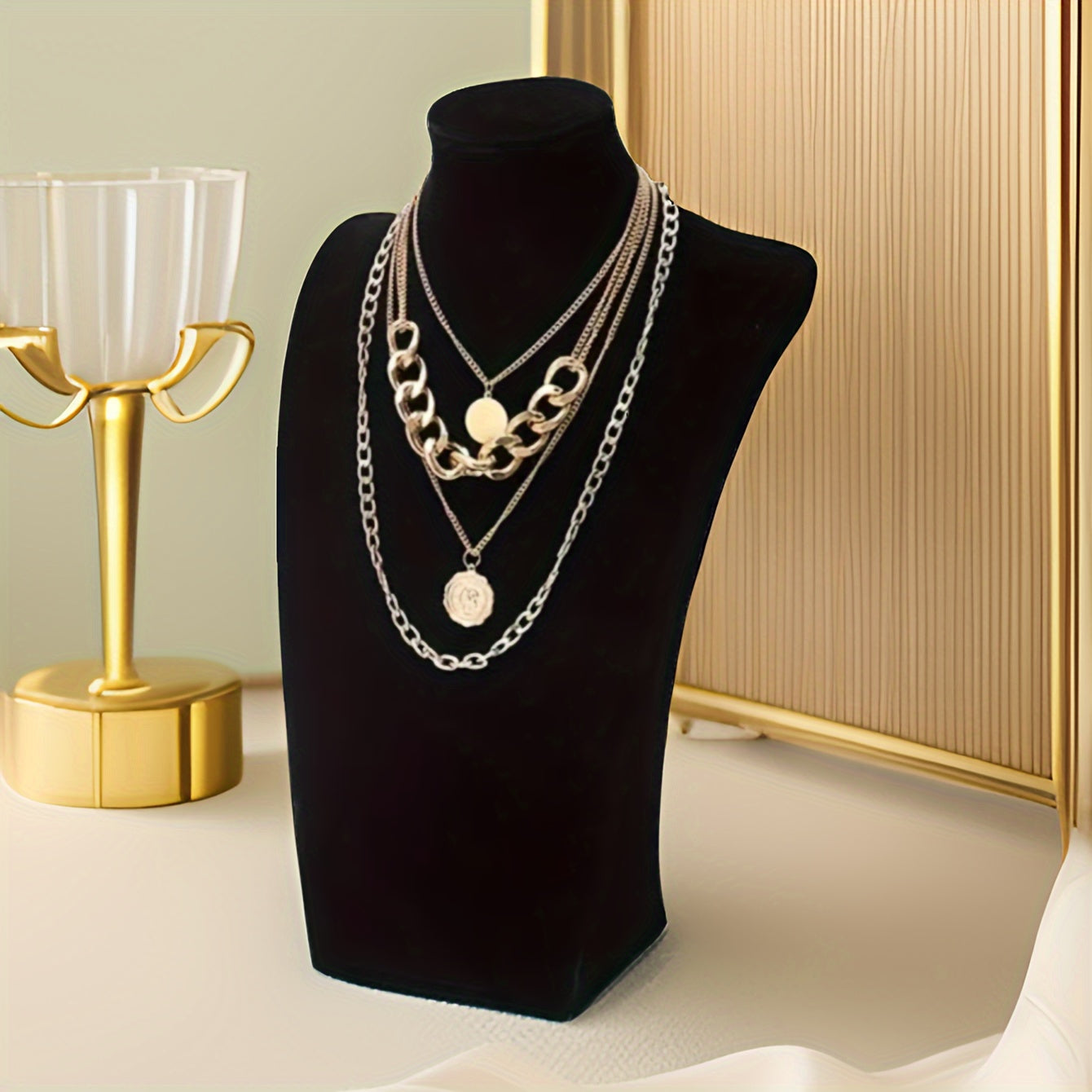 Velvet Jewelry Display Stand for Necklaces and Photography