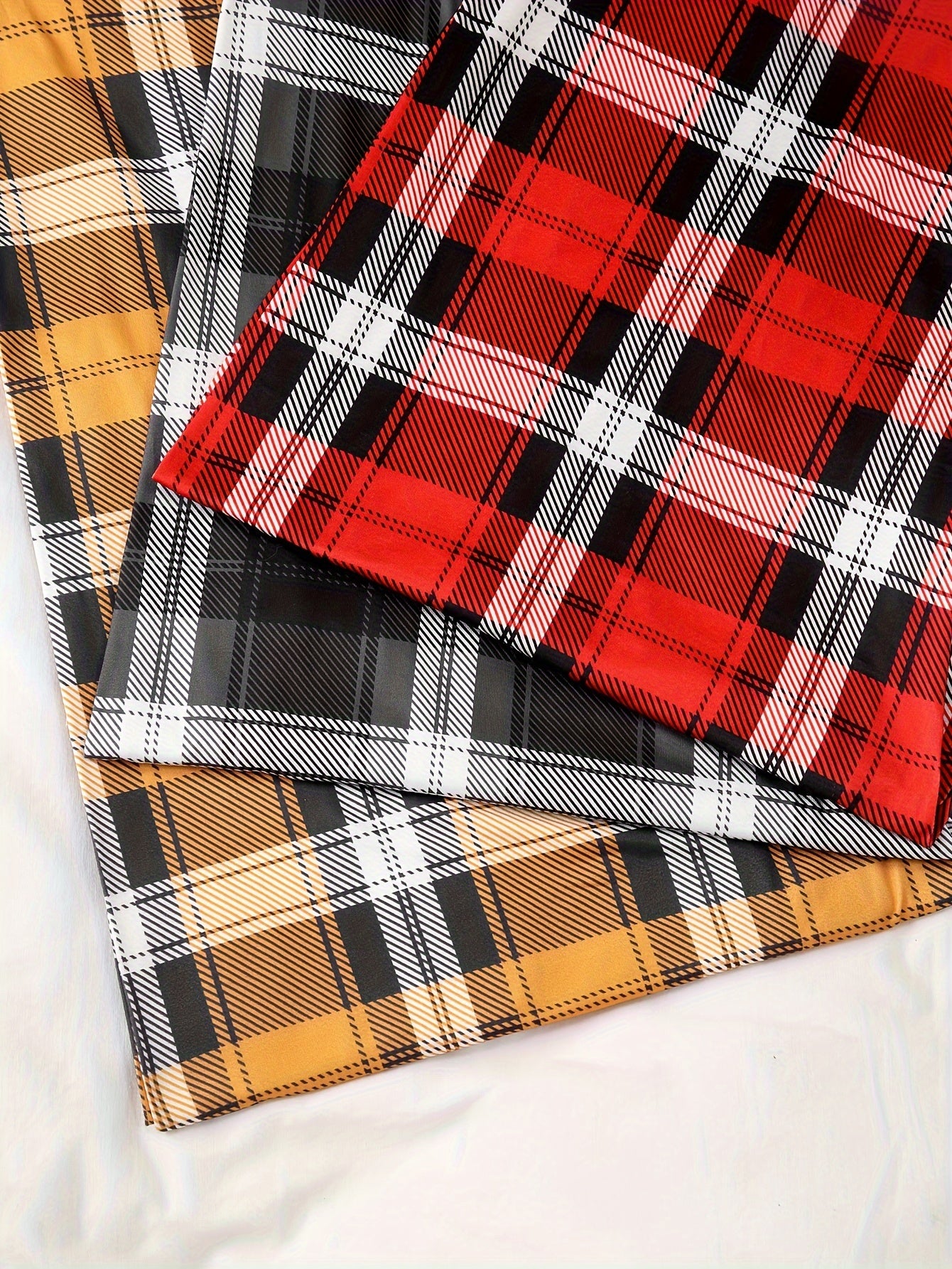 Women's Plus Size Plaid Lounge Pants Elastic Waist Home Wear Trousers