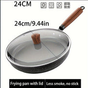 Juego de sartenes de hierro fundido con tapa para cocinar filetes, panqueques y más, de 10 pulgadas