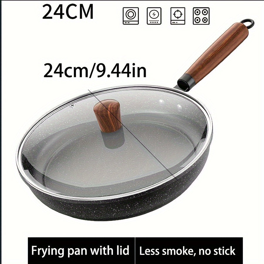 Juego de sartenes de hierro fundido con tapa para cocinar filetes, panqueques y más, de 10 pulgadas