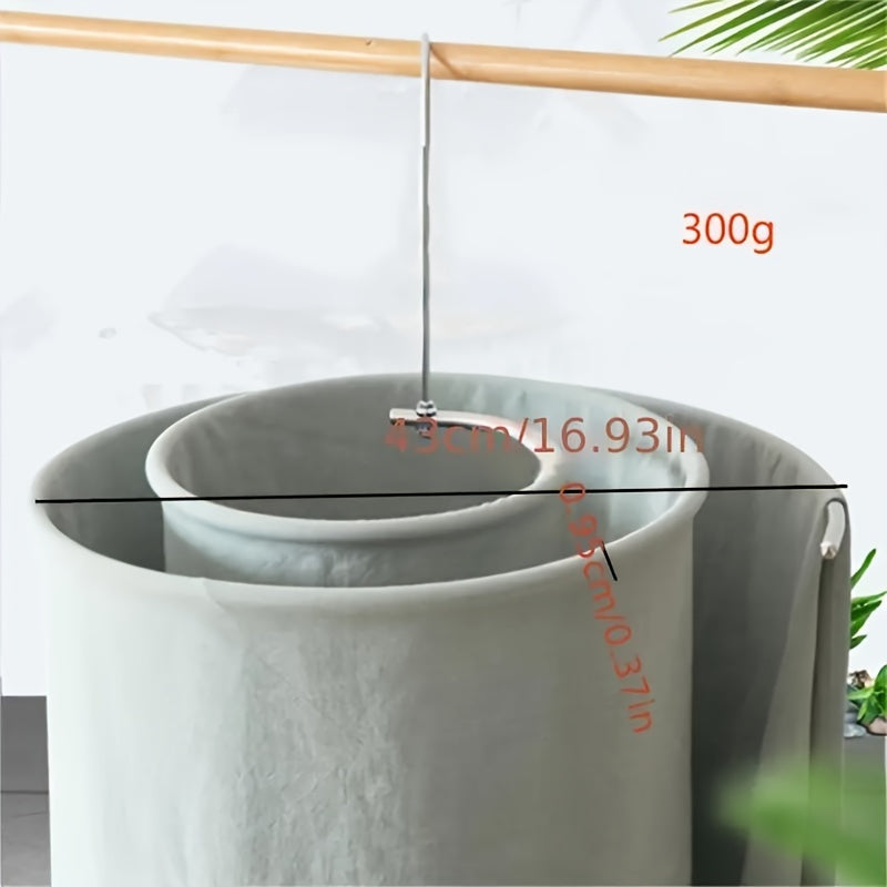 Quritish uchun mo'ljallangan ko'p funksiyali aylanuvchi tokchali, parda va yostiq qoplamalarini quritish uchun mo'ljallangan ko'p qirrali zanglamaydigan po'latdan yasalgan spiral kiyim osgich.