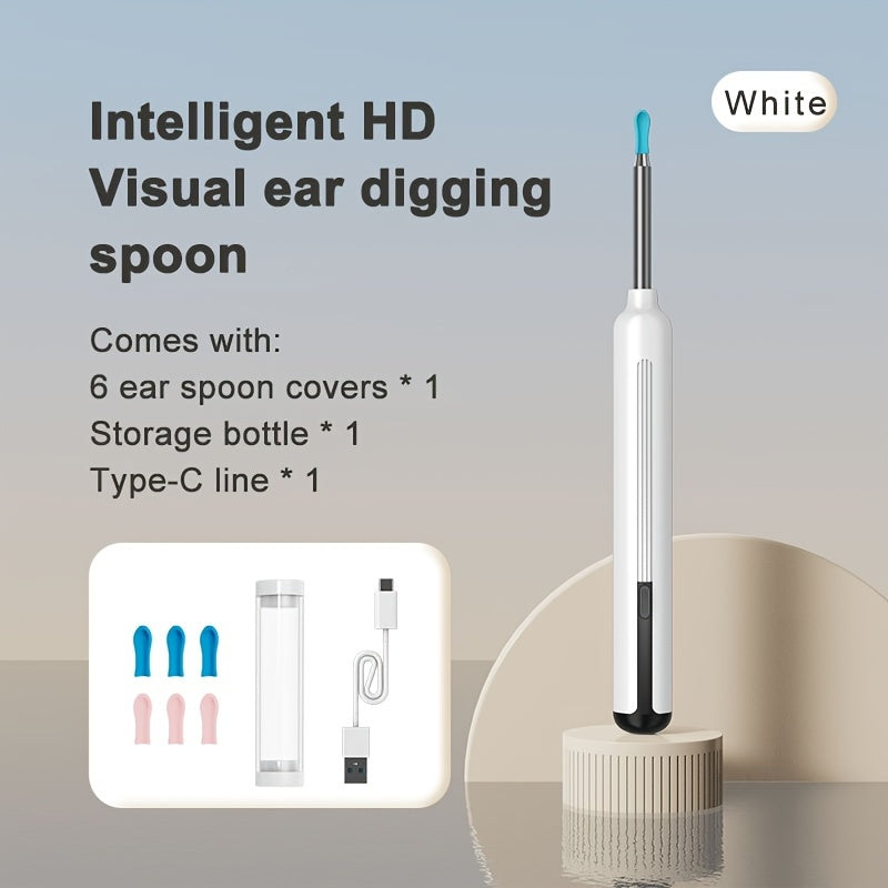 Ear Wax Removal Camera Tool with HD Visual Technology for iPhone and Android Includes 6 Ear Spoons