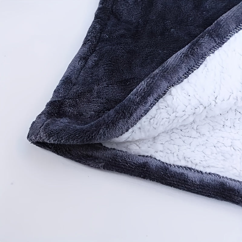 Unisex Fleece Hoodie Blanket with Pockets, Cozy, Machine Washable
