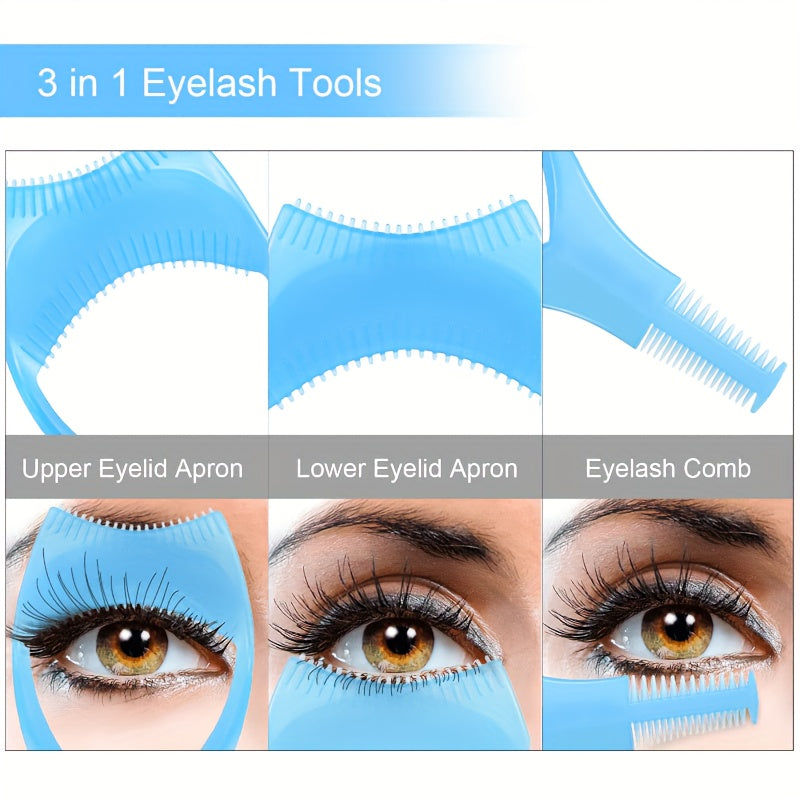 Female Eyelash Makeup Guard Set with Comb, Upper and Lower Eyelash Applicator