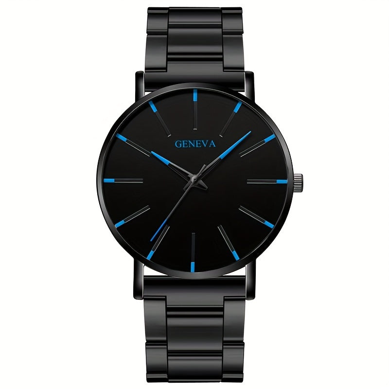 Zamonaviy erkaklar uchun minimalistik biznes dizayni bilan vaqt o'lchovchi, sovg'a berish uchun mukammal