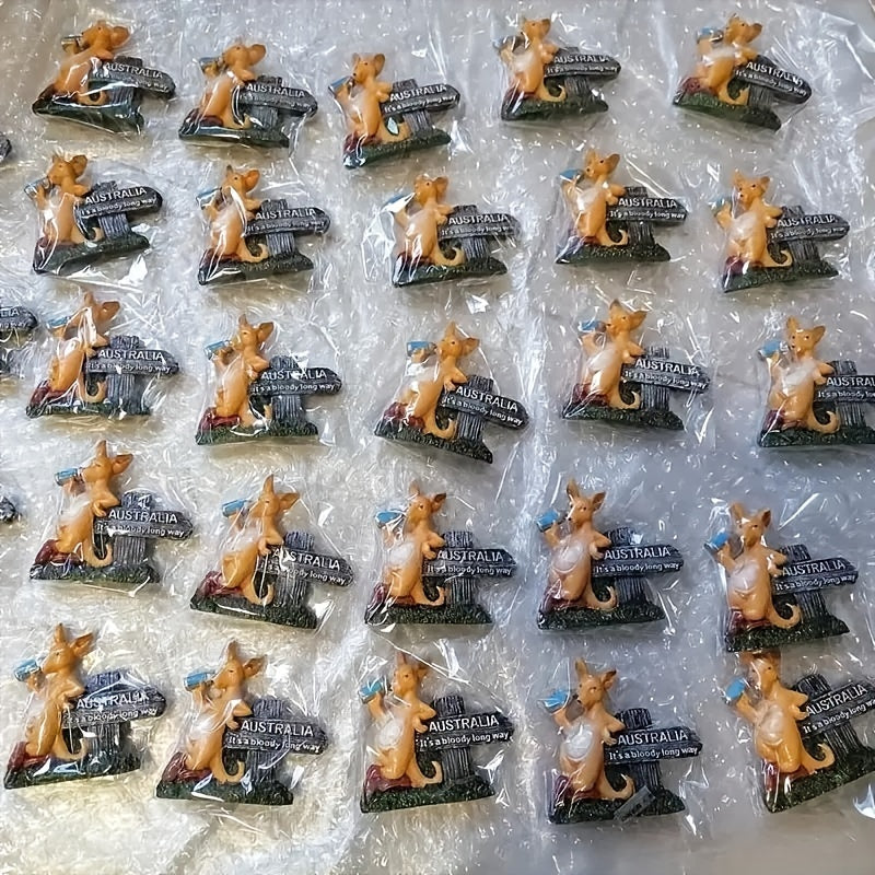 Avstraliyalik Kawaii Kangaroo muzlatgich magnit dekorativ ofis oshxona sovg‘asi