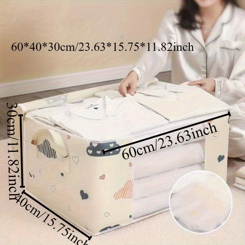 Foldable Storage Bag Set with Handles for Blankets Bedding and Moving