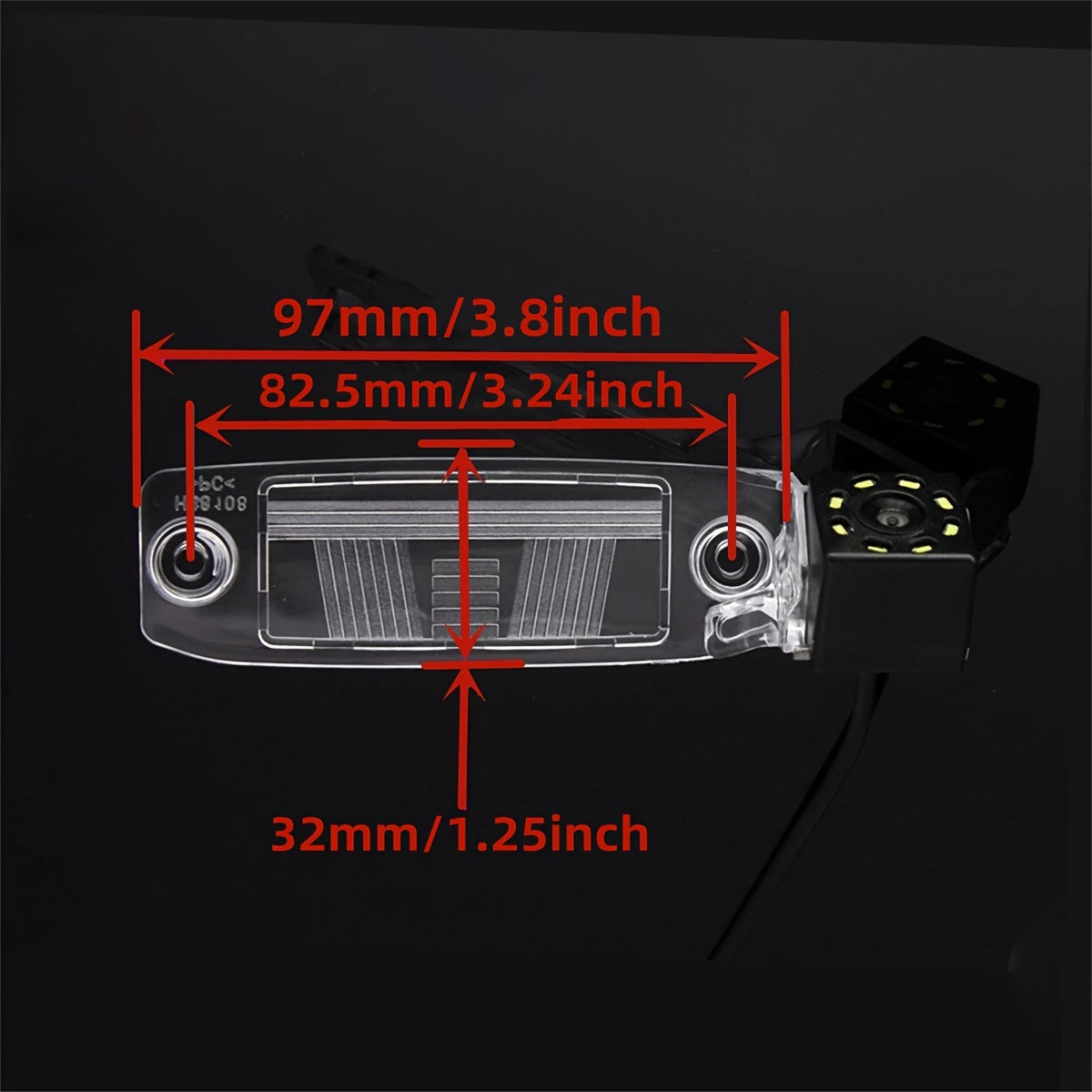 Soporte para cámara trasera para luces de matrícula de coche, carcasa para camión y vehículo