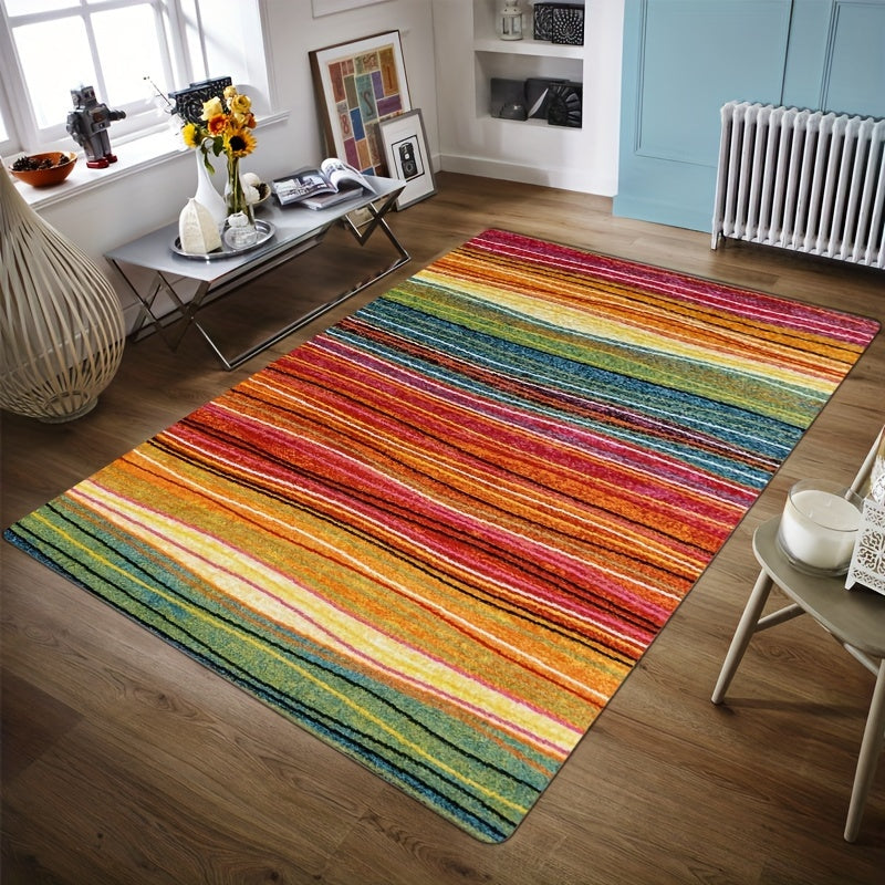Anti-Slip Floor Mat 1.1cm Thick Sponge Striped Color for Kitchen Bathroom Living Room Outdoor