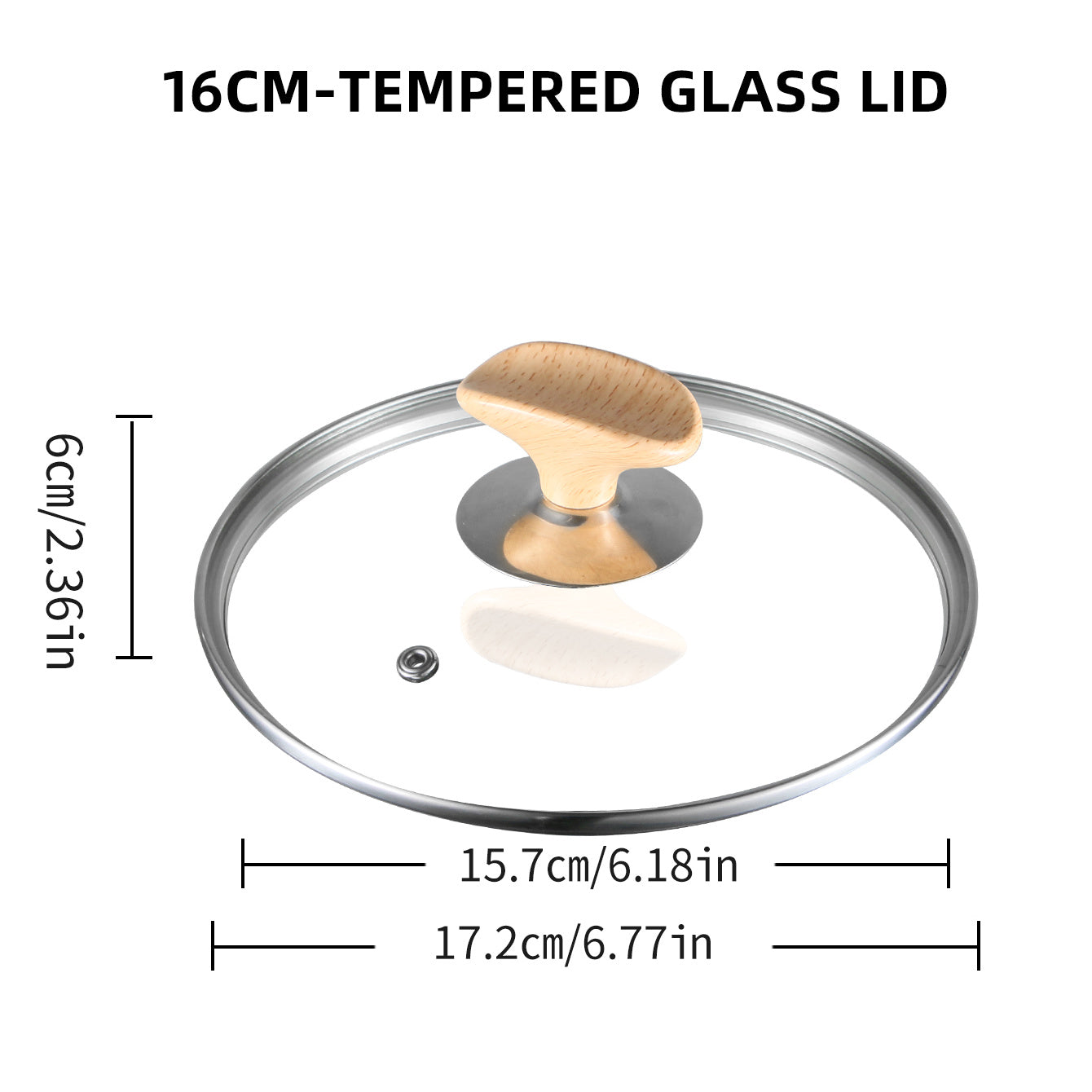 Stainless Steel Glass Pot Lid for Soup Milk and Flat Cooking Pots