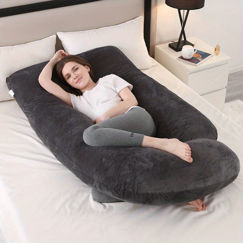 Pregnancy Pillow J-Shaped Support Cushion for Comfortable Sleep and Gift