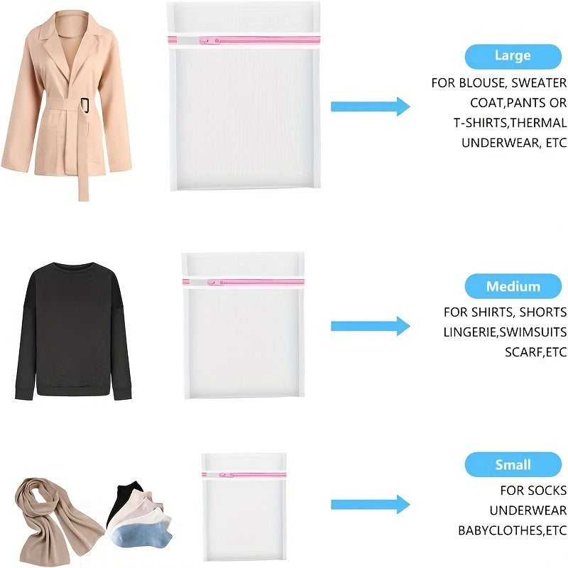 Mesh Laundry Bags Set of 4 for Underwear Toys and Travel Large Medium Small