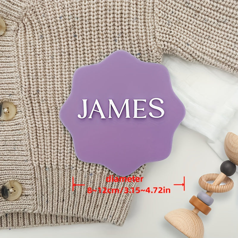 Shaxsiylashtirilgan Akril Sovg'a Savatchasi Tegi Ism, Baxtli Xabar va Sovg'a Qadoqlash Marker bilan - 1 Dona