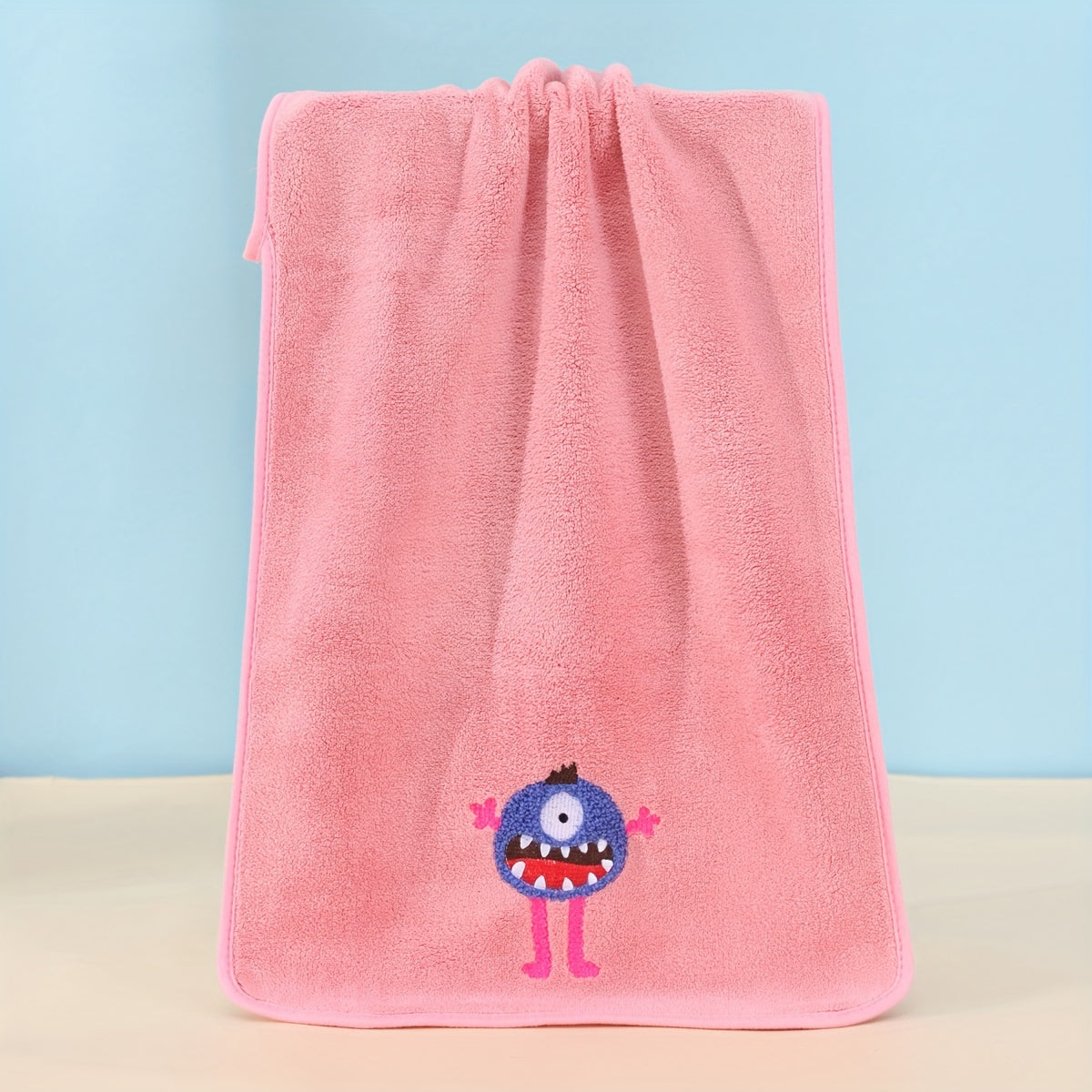 Cartoon Coral Fleece Hand Towels Absorbent Cozy Bathroom Essentials