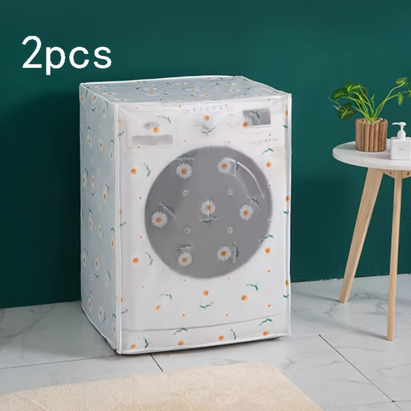 Semi-Transparent Waterproof Sun-Protective Washing Machine Cover for Front Loaders