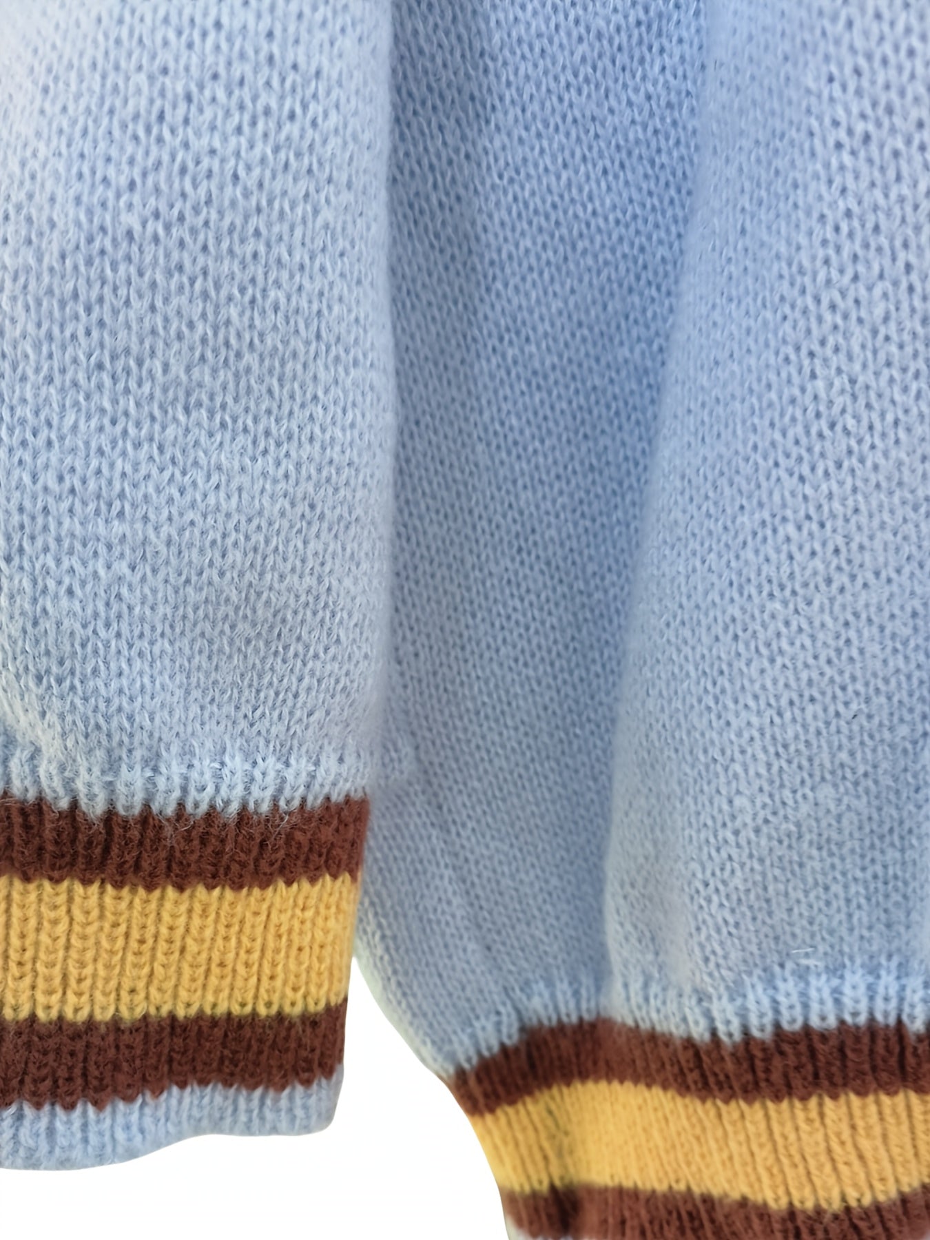 Cárdigan de punto con capucha y bloques de color para mujer talla grande