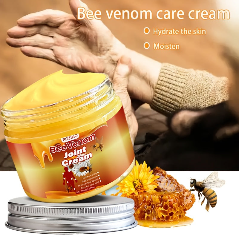 Crema de masaje articular con veneno de abeja 150g Hidratante y reafirmante con manzanilla, aloe vera y miel