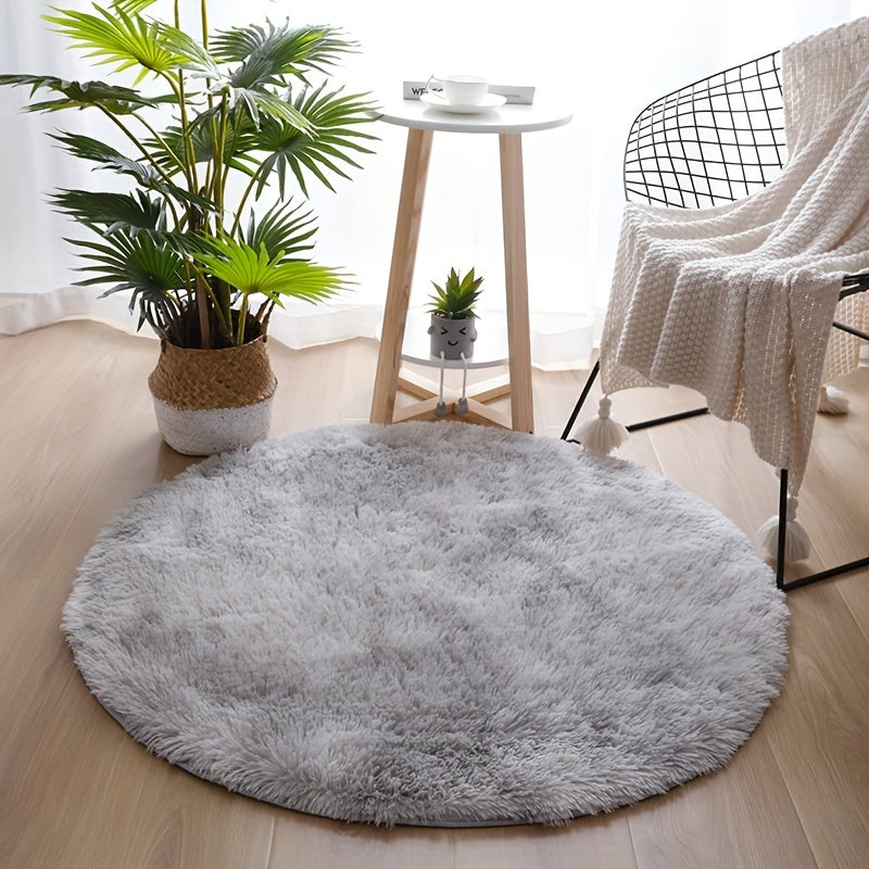 Plush Round Carpet Soft Stain-Resistant Slip-Resistant for Bedroom Living Room