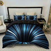 3D Vortex Quilt Cover Set 3 Pieces Digital Print Polyester Bedding Set