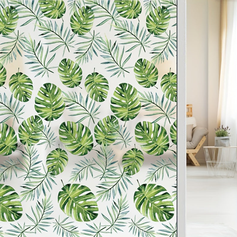Leaf Pattern Window Film Static Clings Privacy Glass Sticker Home Decor