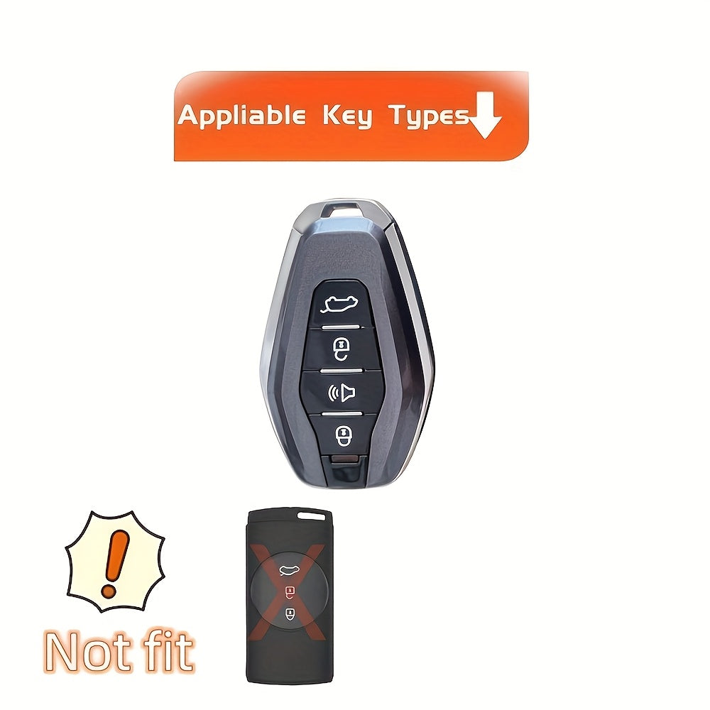 Universal TPU Car Key Fob Cover for Remote Control Black Silver Durable