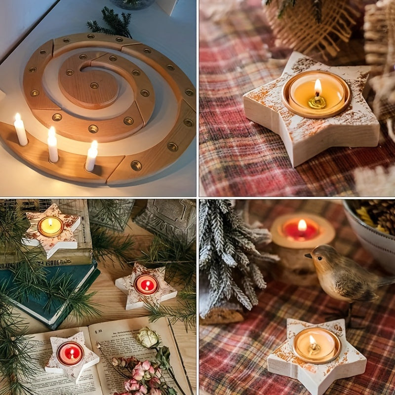 Juego de 10 soportes para velas de estilo europeo multicolor