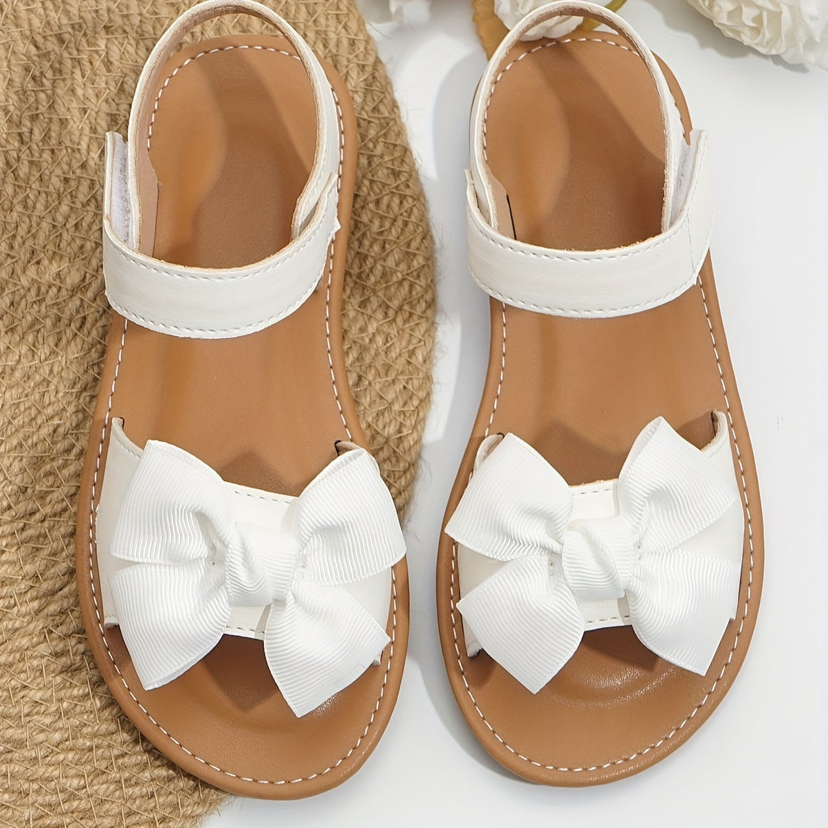 Girls' Open Toe Sandals Summer Casual Formal Lightweight PU TPR Bow