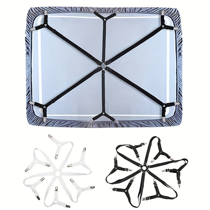 Adjustable Bed Sheet Clips with 12 Non-Slip Grippers for Mattress Cover and Blanket Fixing
