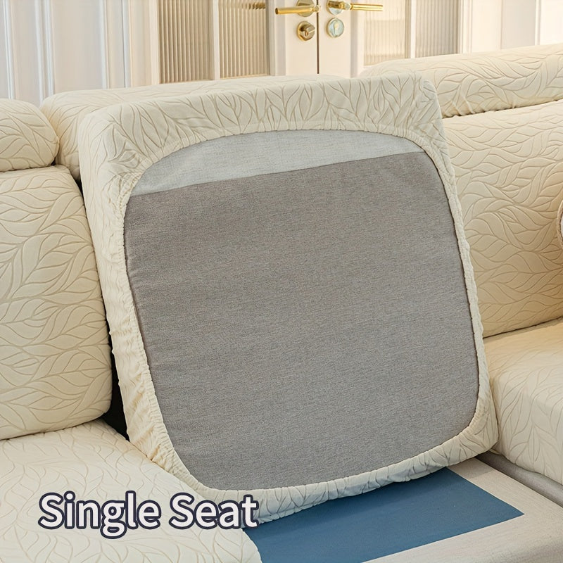 Чехол для дивана из жаккардовой ткани, растяжимый и стойкий к пятнам, универсальный размер для всех сезонов, нескользящий чехол для дивана для домашнего декора.